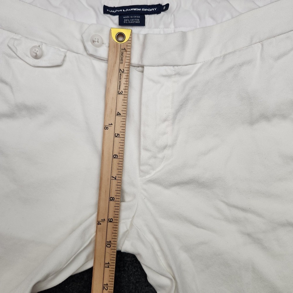 Ralph Lauren Sport Women's Size 8 White StretchTapered Leg Crop Pants Denim - Picture 5 of 11